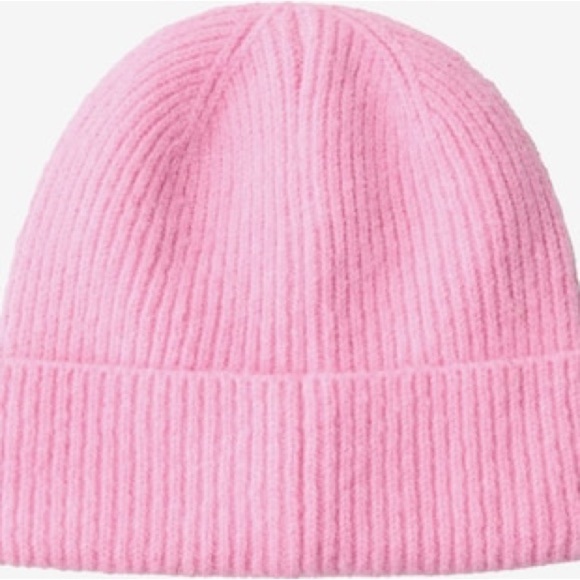 Pink Ribbed Knit Beanie main image 5
